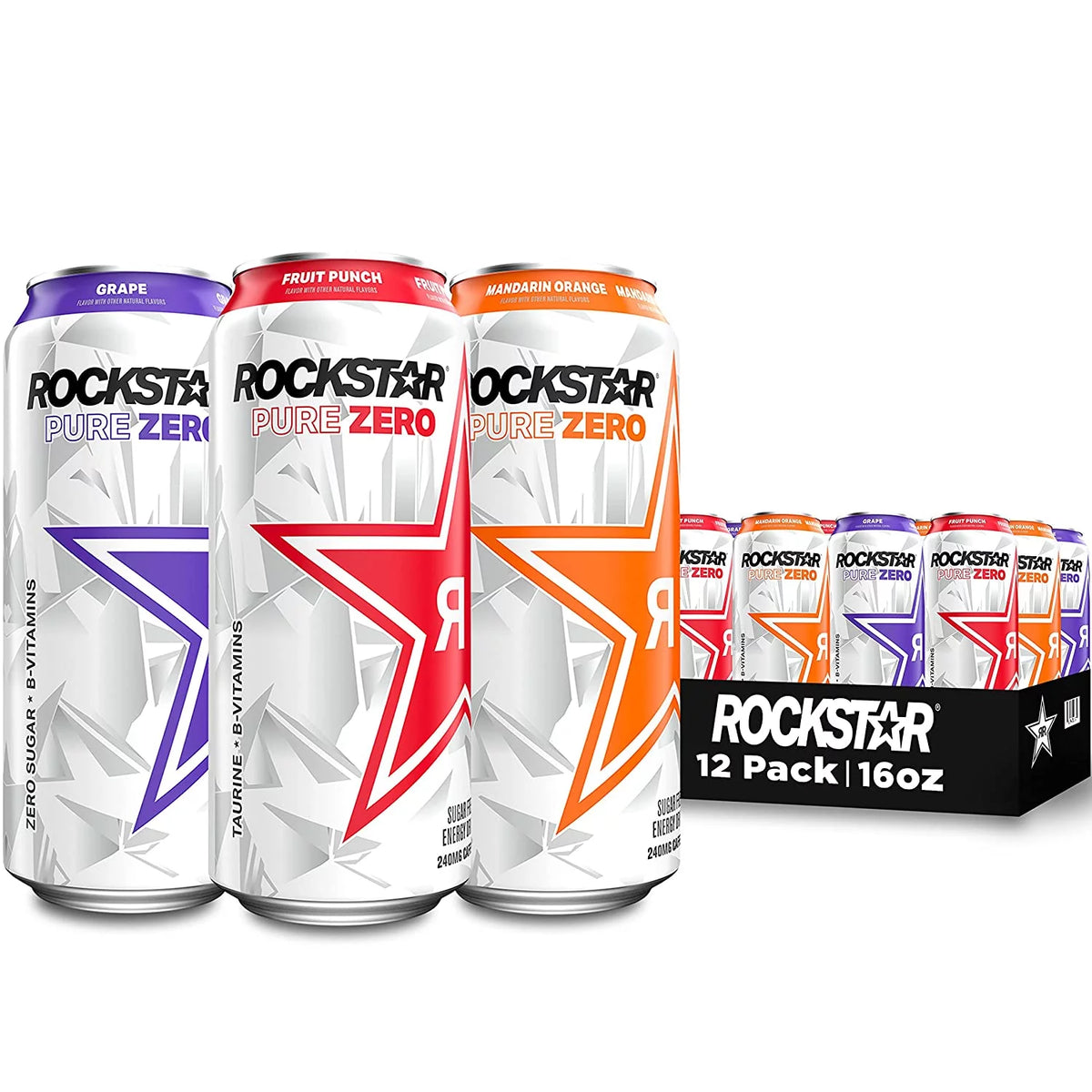 3 Flavor Variety Pack, 16 fl oz Cans, 12 Pack Energy Drink F8131