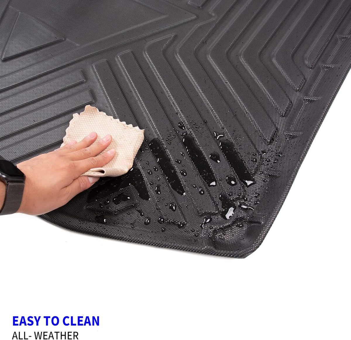 Rear Trunk Mat Cargo Liner TPE All-Weather Pack of 2 I760