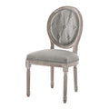 Light Grey Fabric Wood Dining Chair U27120