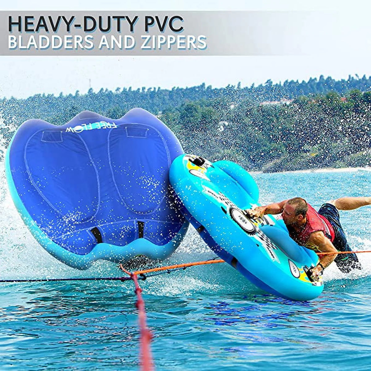 Inflatable Towable Booster Tube Light Blue B7755