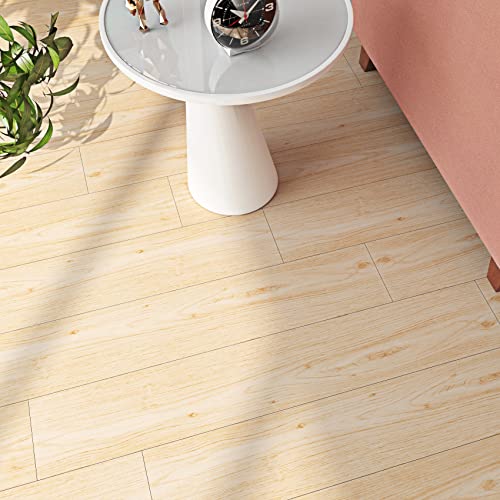 6"x36" 15 Sheets Peel and Stick Waterproof Wood Vinyl Floor Tile E432693