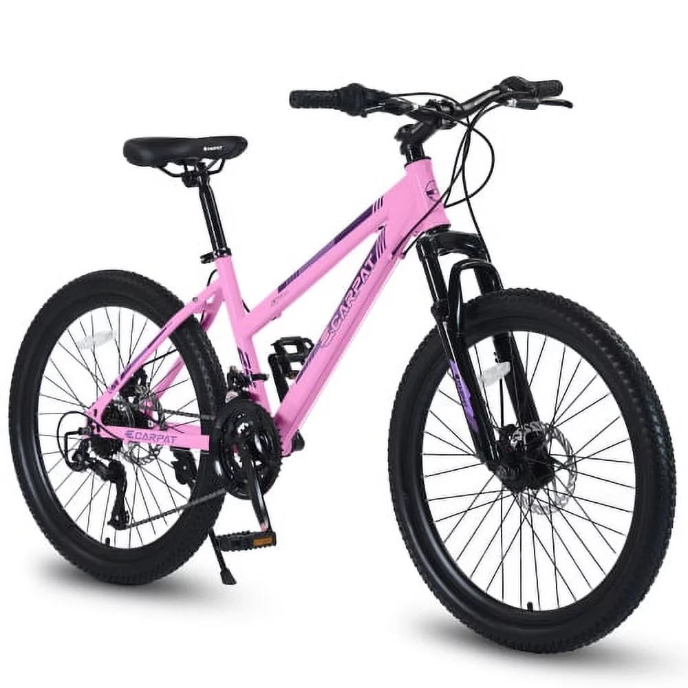 Pink 26 inch 21 Speed Dual Disc Brake Mountain Bike L476