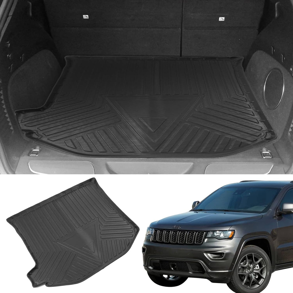 Rear Trunk Mat Cargo Liner TPE All-Weather Pack of 2 I760