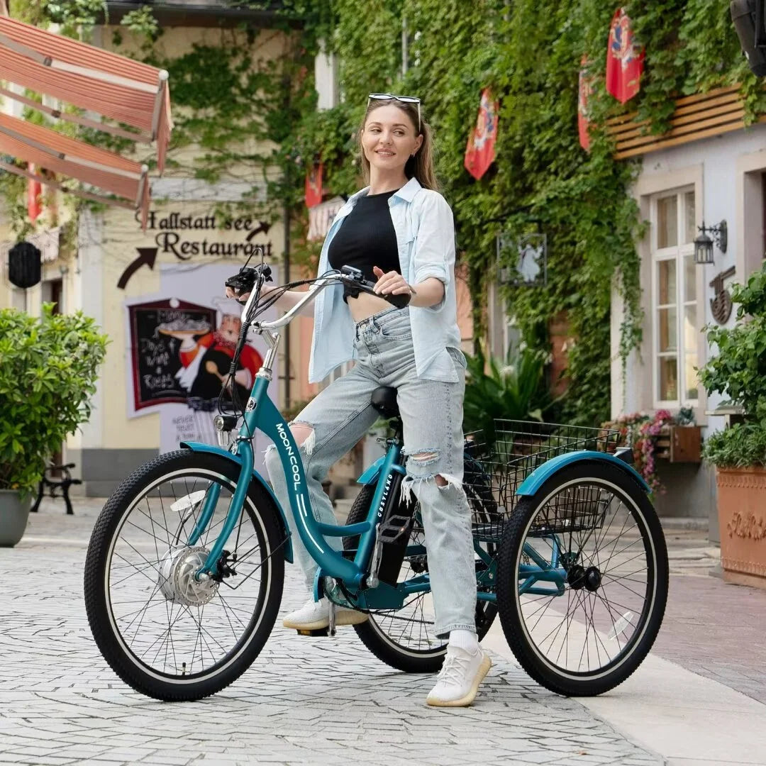 24'' 3 Wheel Electric Tricycle 500W 7-Speed A4607