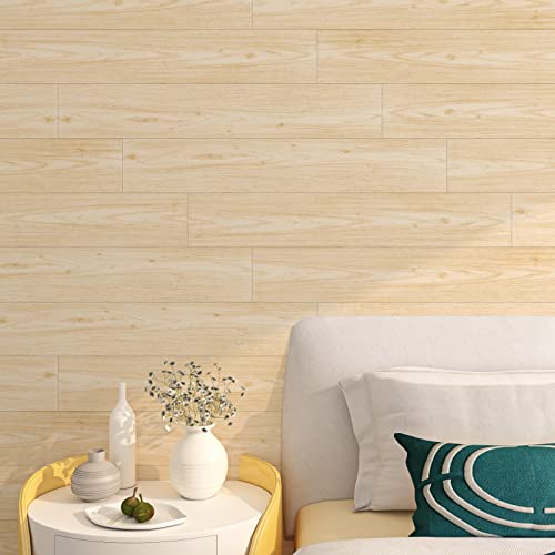 6"x36" 15 Sheets Peel and Stick Waterproof Wood Vinyl Floor Tile E432693