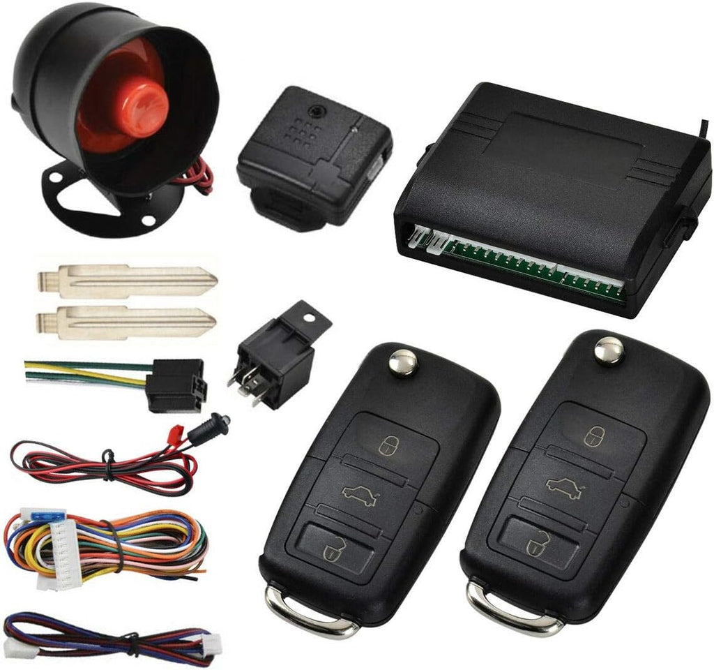 Car Central Lock Kit with Shock Sensor and 2 Replacement Remote Control Y242