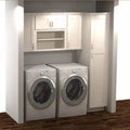 Satin White Laundry Kit with Wall and Pantry Cabinets V883541