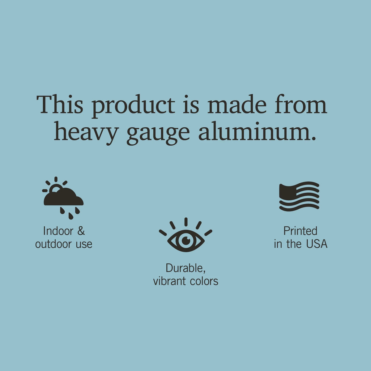 Aluminum Metal Sign Decor V350299