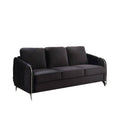 Black Velvet Sofa Couch A54239