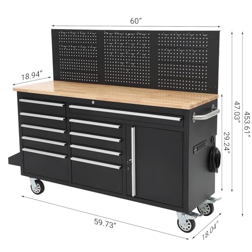 61inch Rolling Tool Chest with 10 Drawers U4039