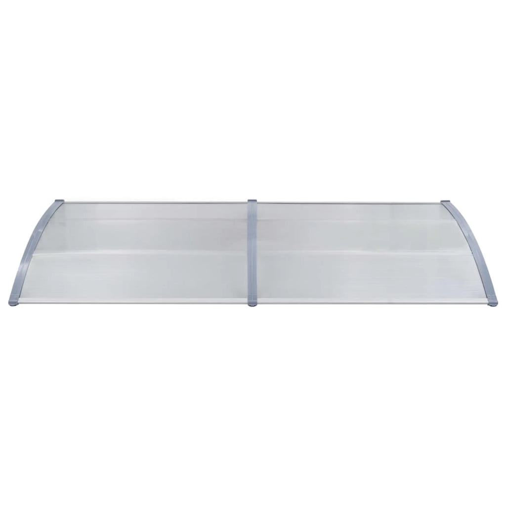 Door Canopy Window Awning Front Door Patio Cover Polycarbonate Transparent Sheets Porch Sun Shade Shelter Overhead Door Canopy 118.1in x 39.4in C8092