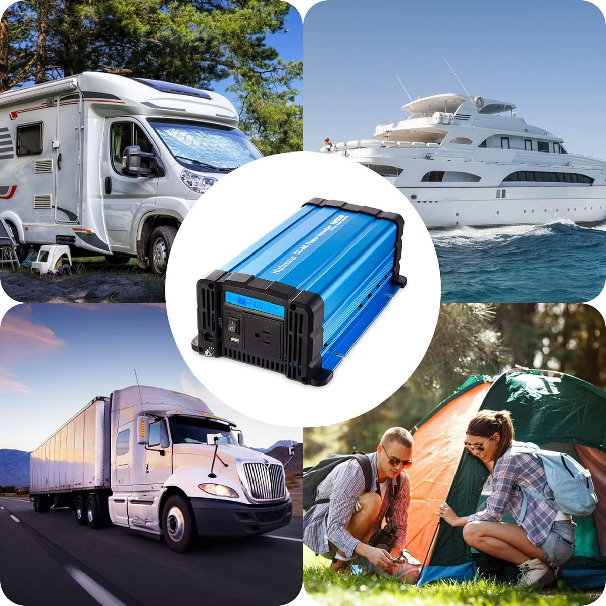 1000 watt Pure Sine Wave Power Inverter 12V to 110V DC to AC with Remote Controller B4897