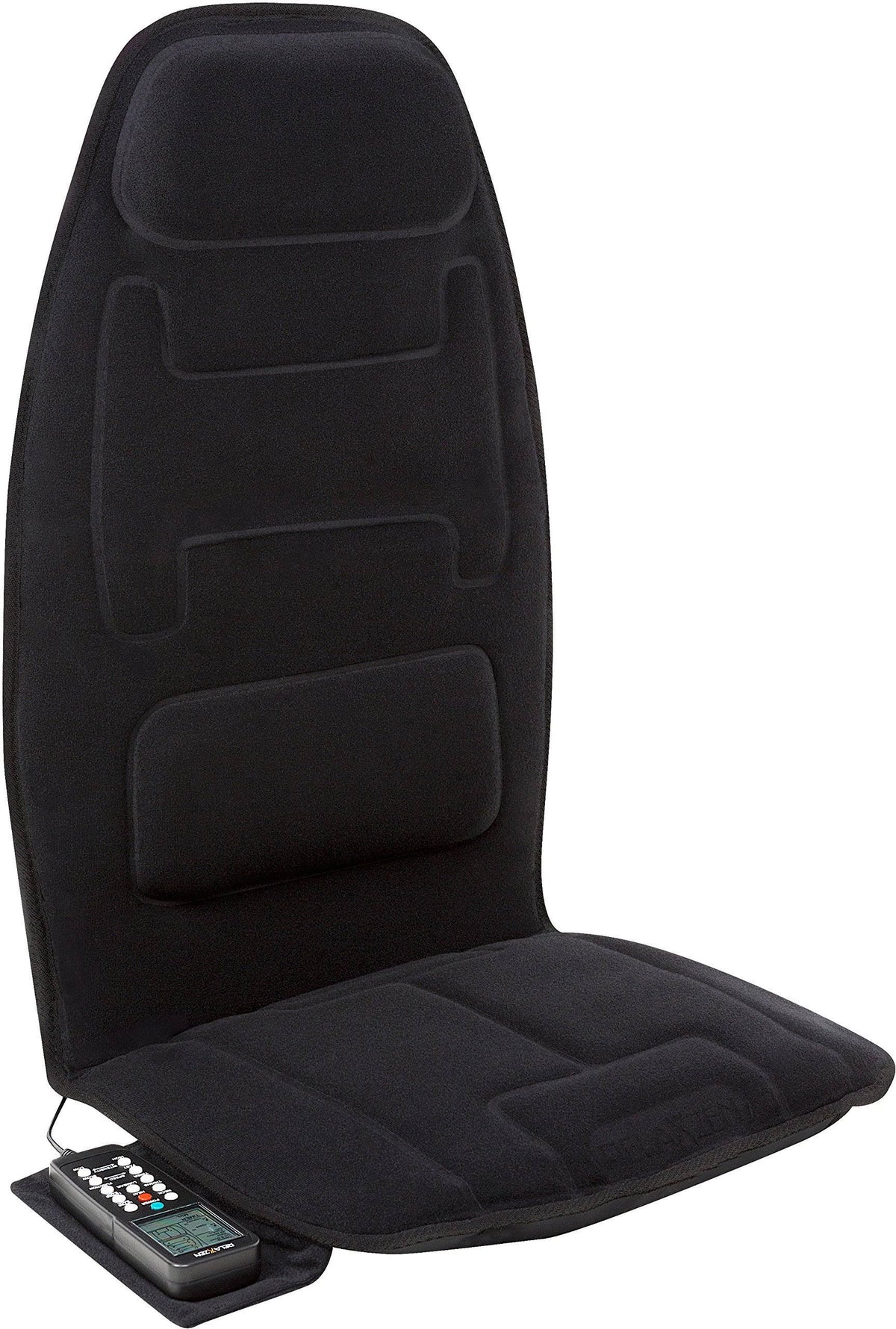 10 Motor Massage Seat Cushion with Heat and Extra Foam, Black P584250