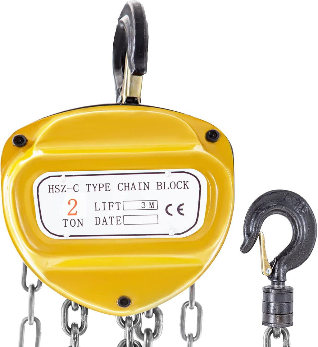 Yellow Pack of 2 Manual Chain Hoist V281