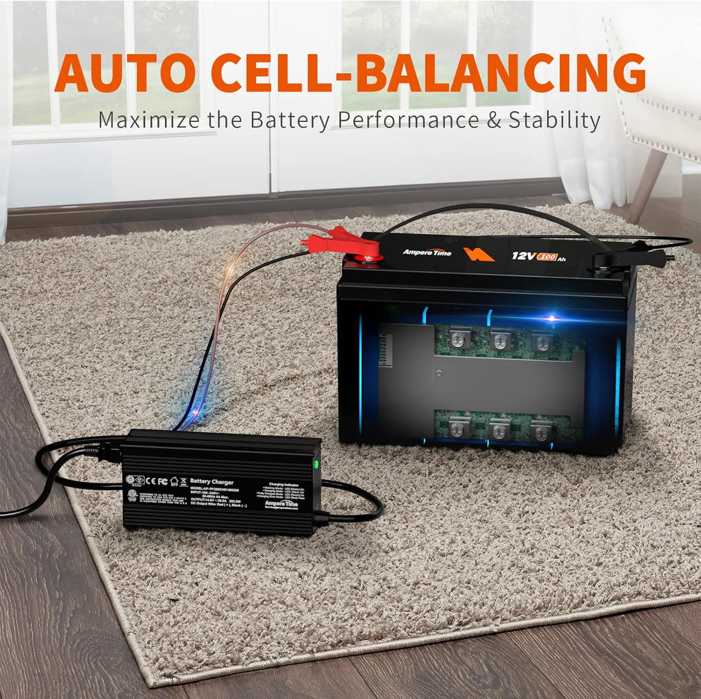 12V 100Ah LiFePO4 Battery with 20A Charger S4008