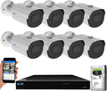 4K 8MP PoE Security Camera System with 5X Optical Zoom H421385