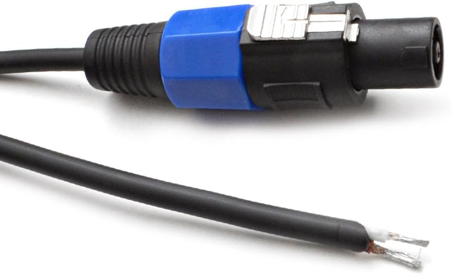 50 Foot Raw Wire to Speakon Speaker Cable, 16 Guage, Pack of 2 H979