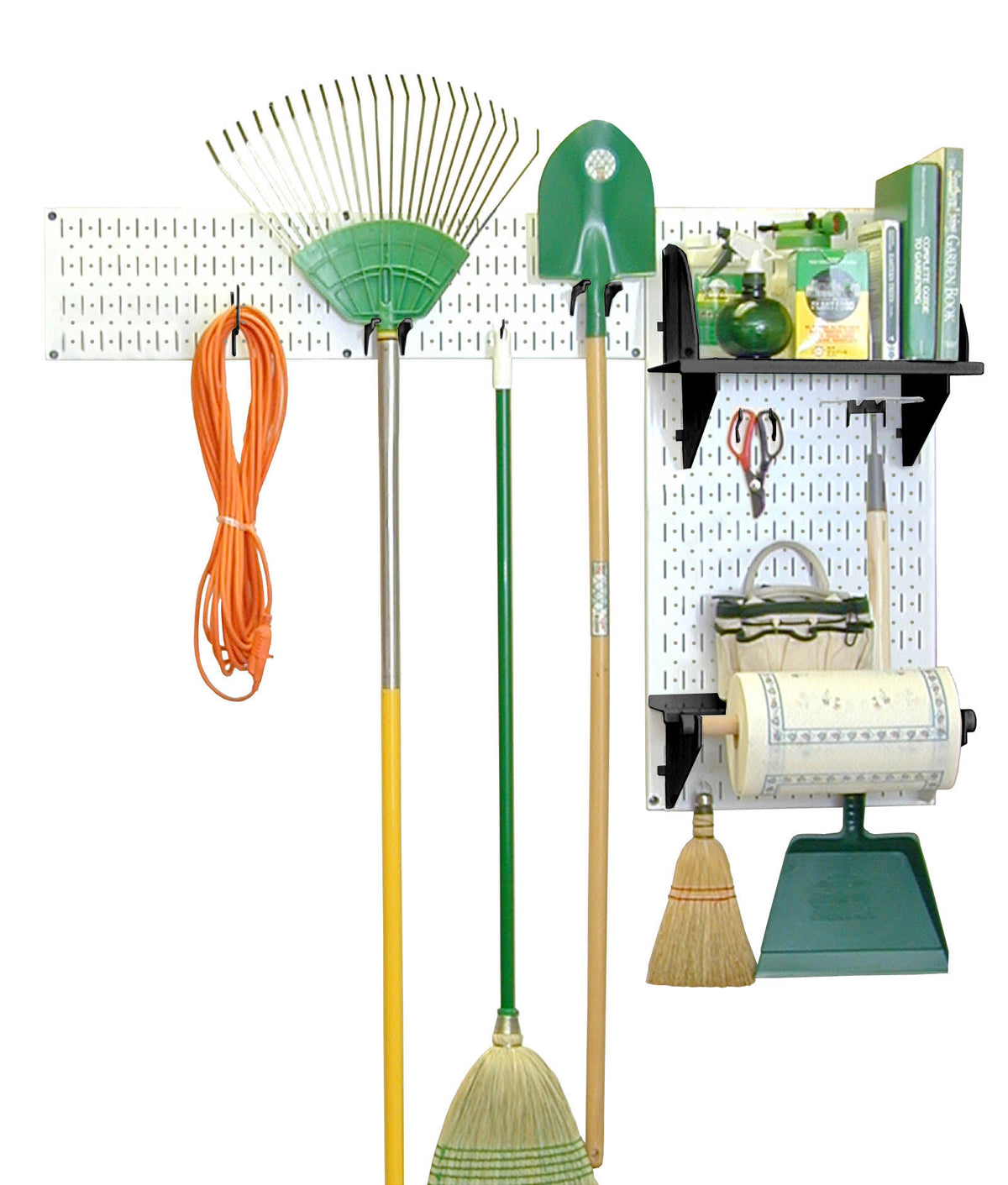 White Black Pegboard Garden Tool Organizer Kit O754