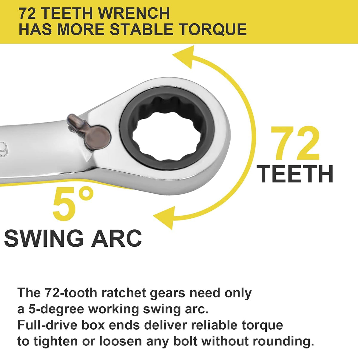 12-Piece Reversible Ratchet Combination Wrench Set, Metric, 8mm-19mm Chrome Vanadium Steel O841108