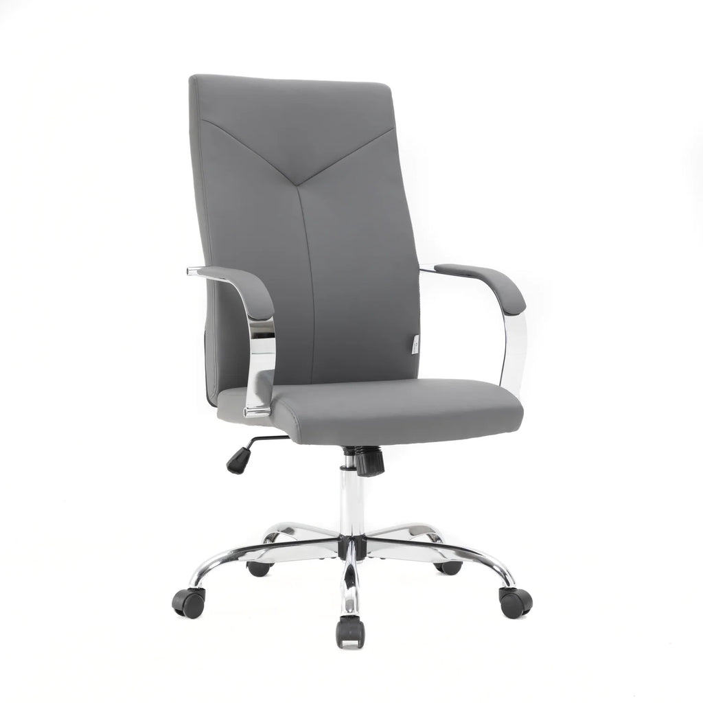 Leather Adjustable Height Office Chair with Tilt & 360 Degree Swivel P424