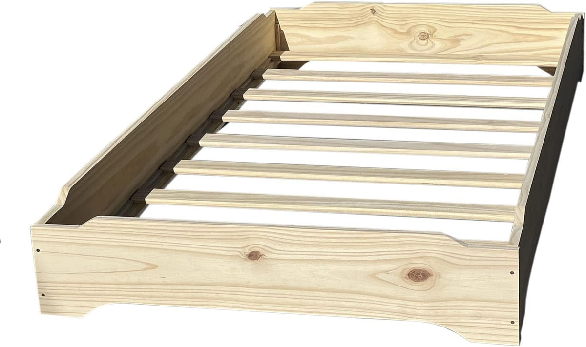 Twin over Twin Stackable Wooden Bed Frame Set of Two C57320