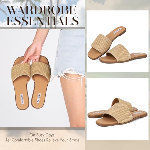 Slides Sandals for Women Open Toe Slip On O600