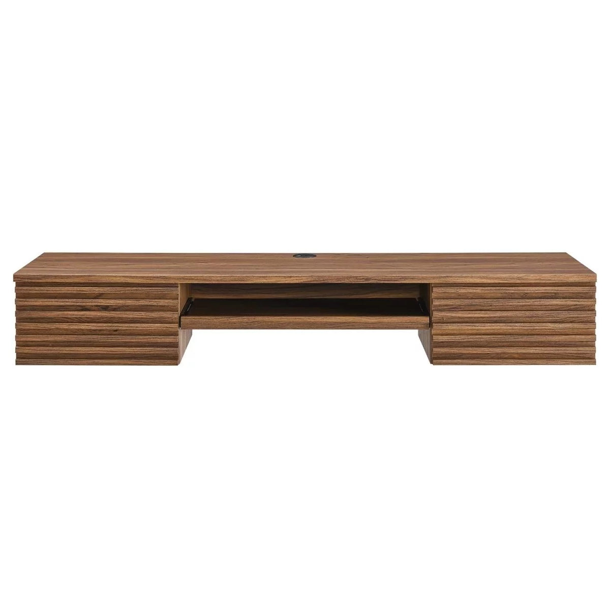 Wall Mount Wood Office Desk in Walnut Q70635