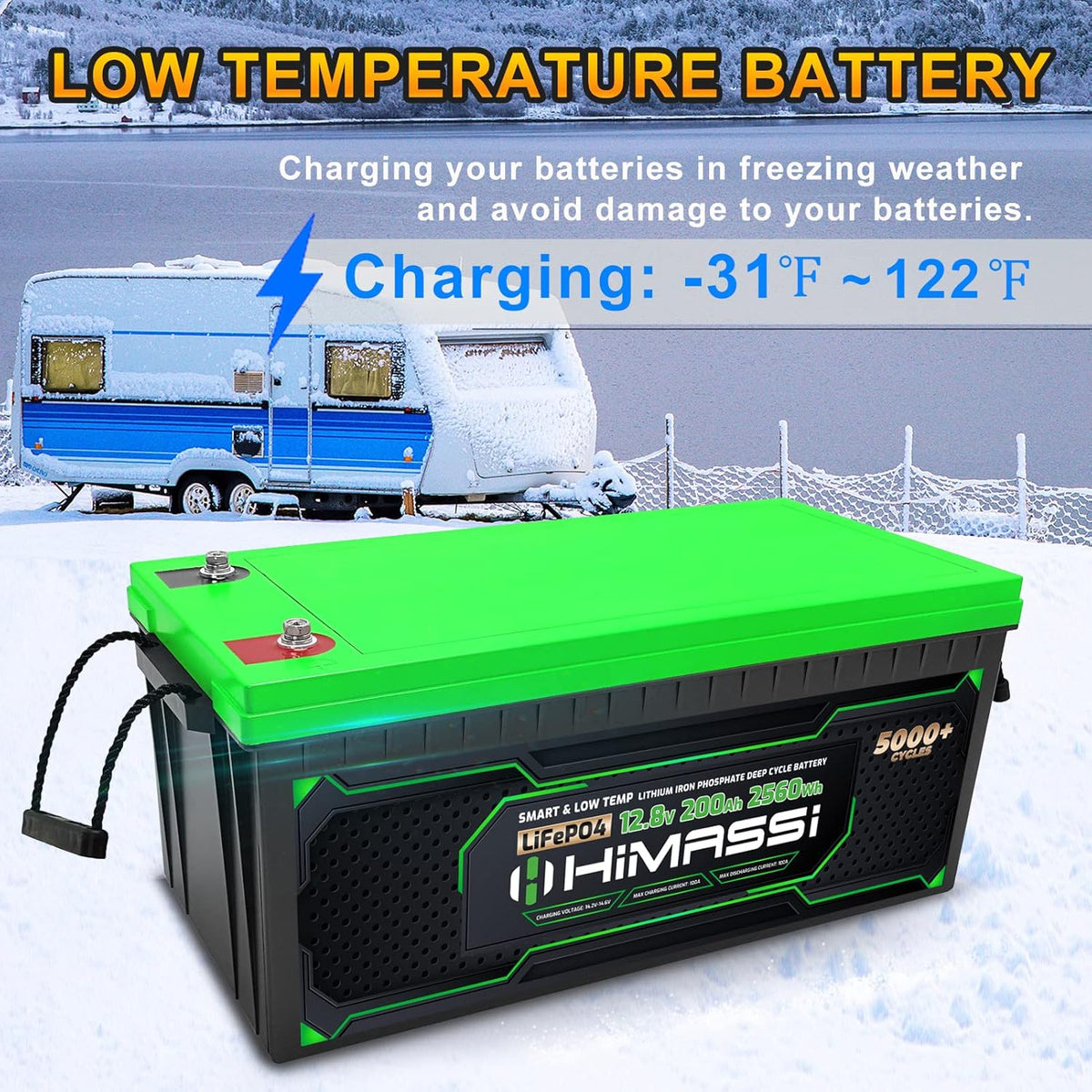 12V 400Ah Lithium Battery with 250A BMS O672