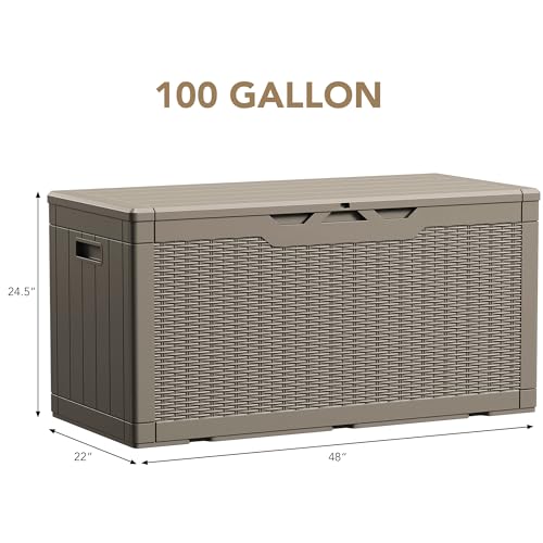 100 Gallon Waterproof Resin Deck Box P17773