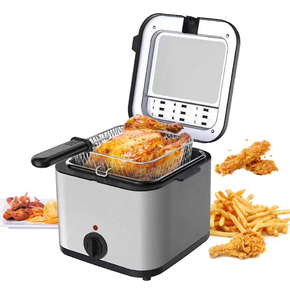 Electric Deep Fryer, Stainless Steel, 2.5 Liter, 1000 Watts P993