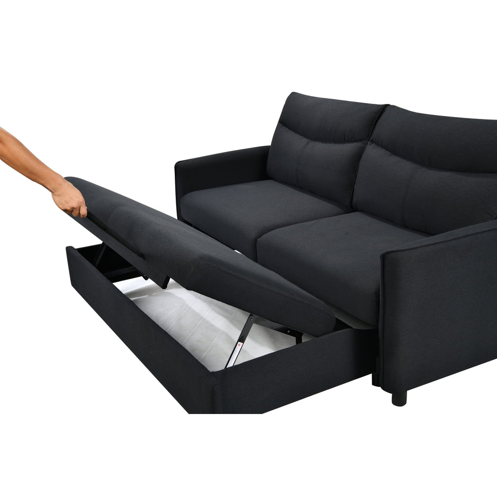 Black Convertible Sleeper Sofa Bed K52589