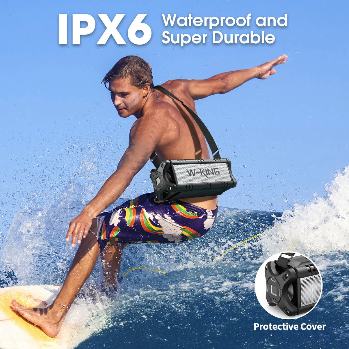 50W IPX6 Waterproof Portable Wireless Bluetooth Speaker N9168