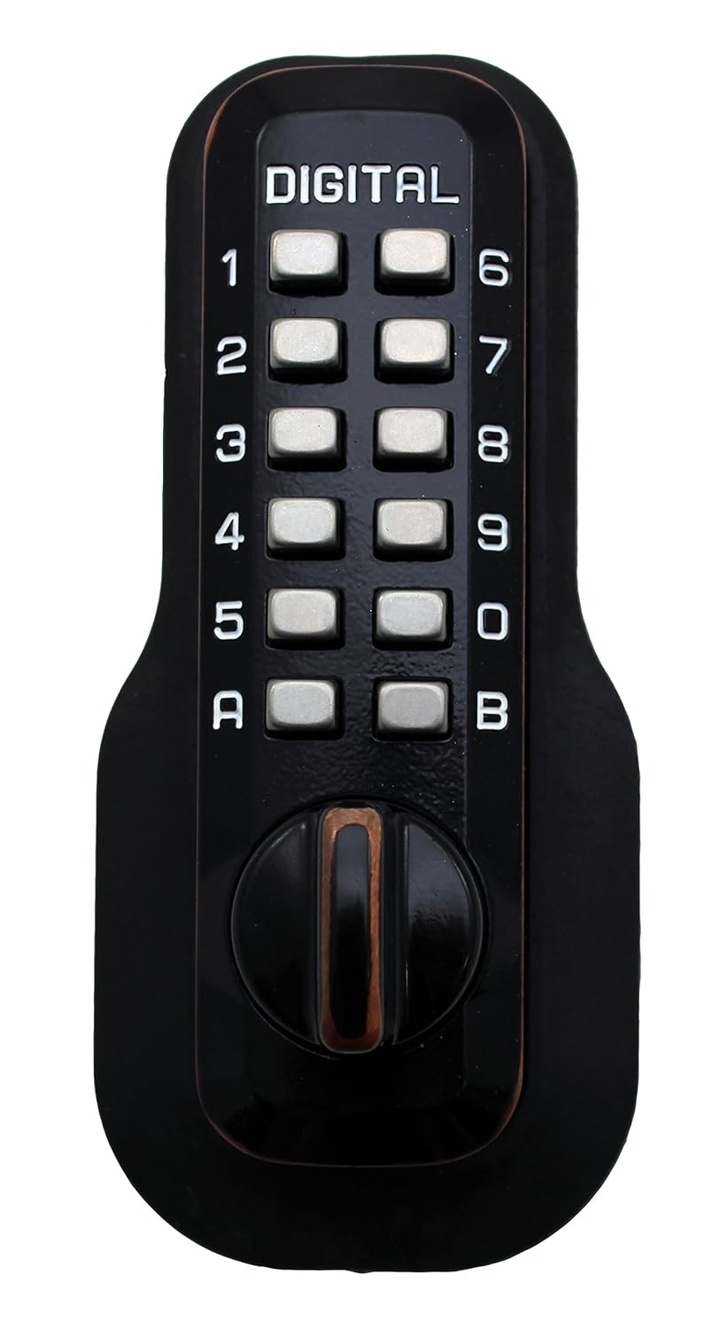 Mechanical Keyless Entry Deadbolt Door Lock Satin Nickel Finish M363307