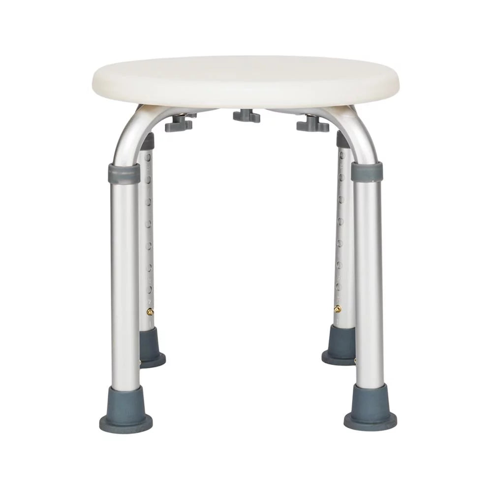 Adjustable White Bath Shower Stool Seat O533409