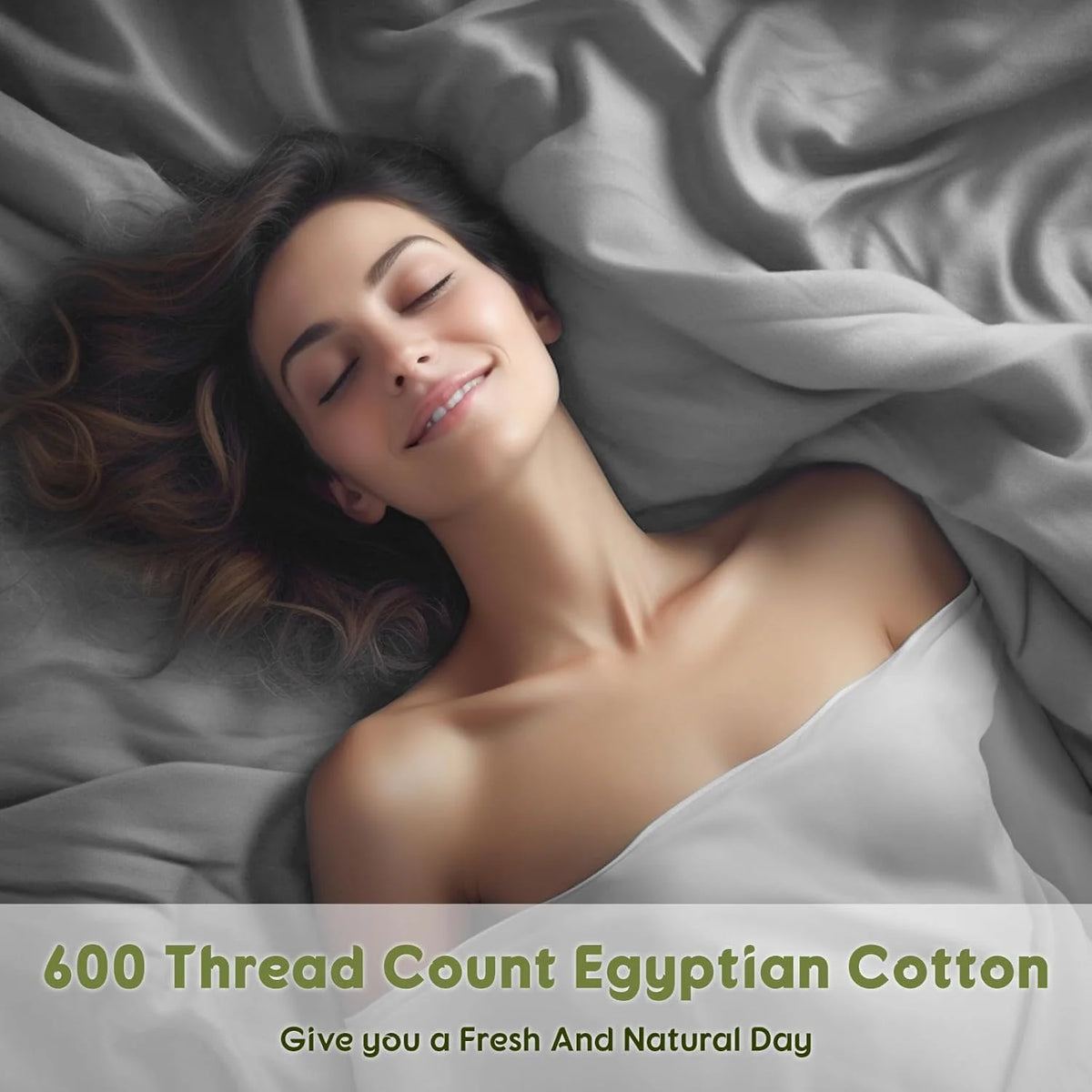 King Size 4 PC Cotton Sateen Weave Bed Sheet Set with Deep Pocket U752