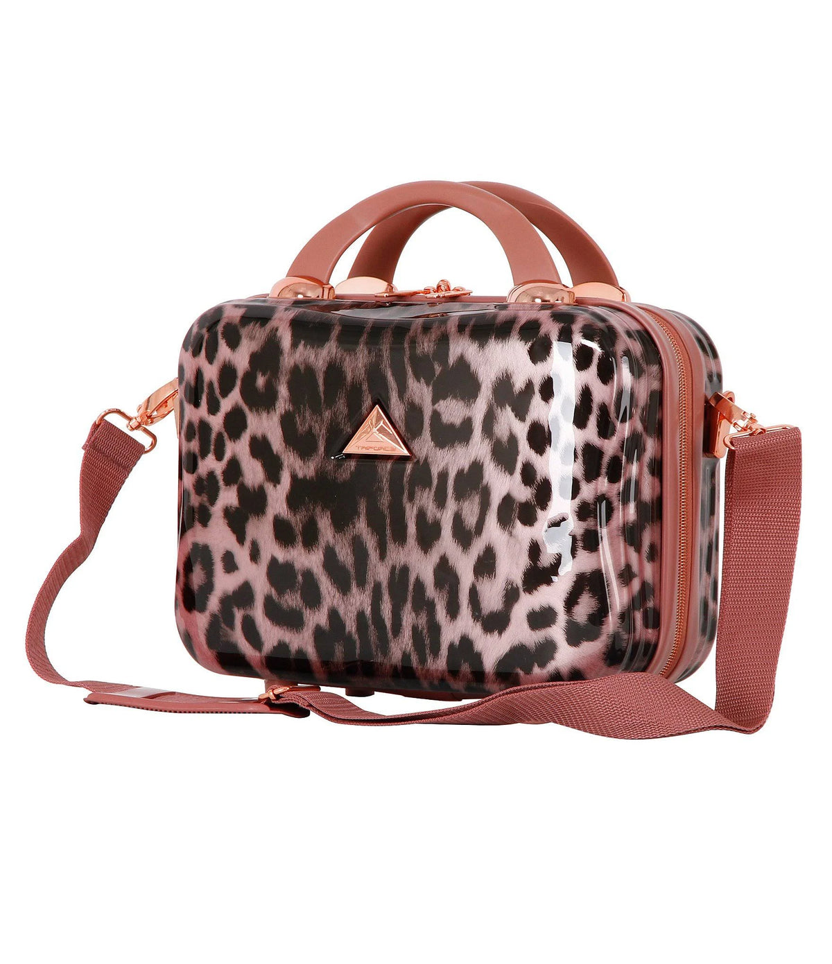 Rose Gold Cheetah Print Beauty Case Q2068