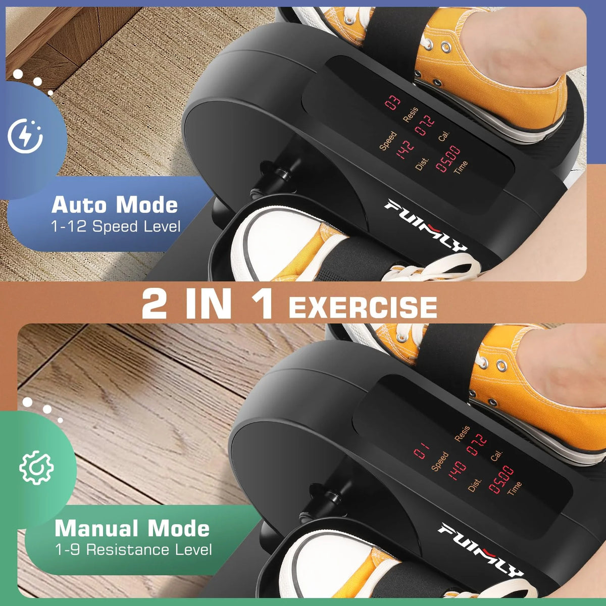 Under Desk Elliptical with Display and Remote Control K209