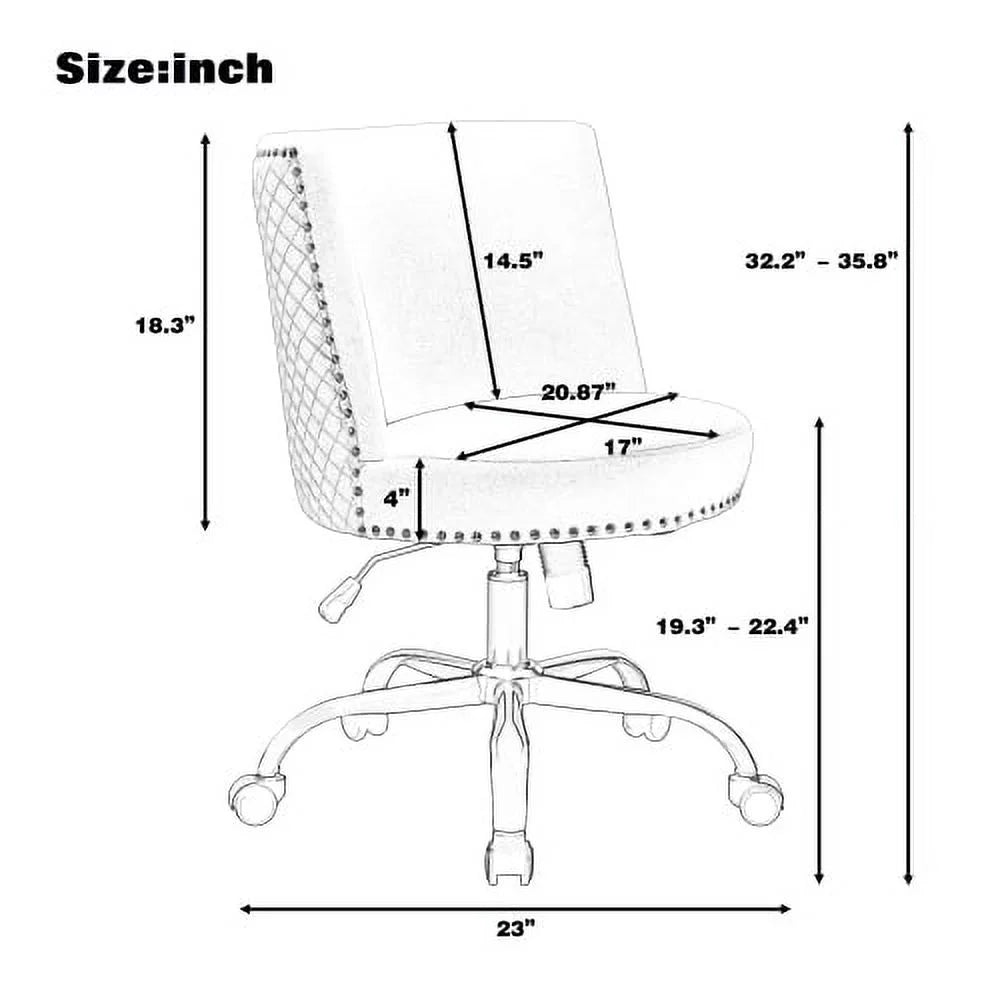 Velvet Swivel Desk Chair N806