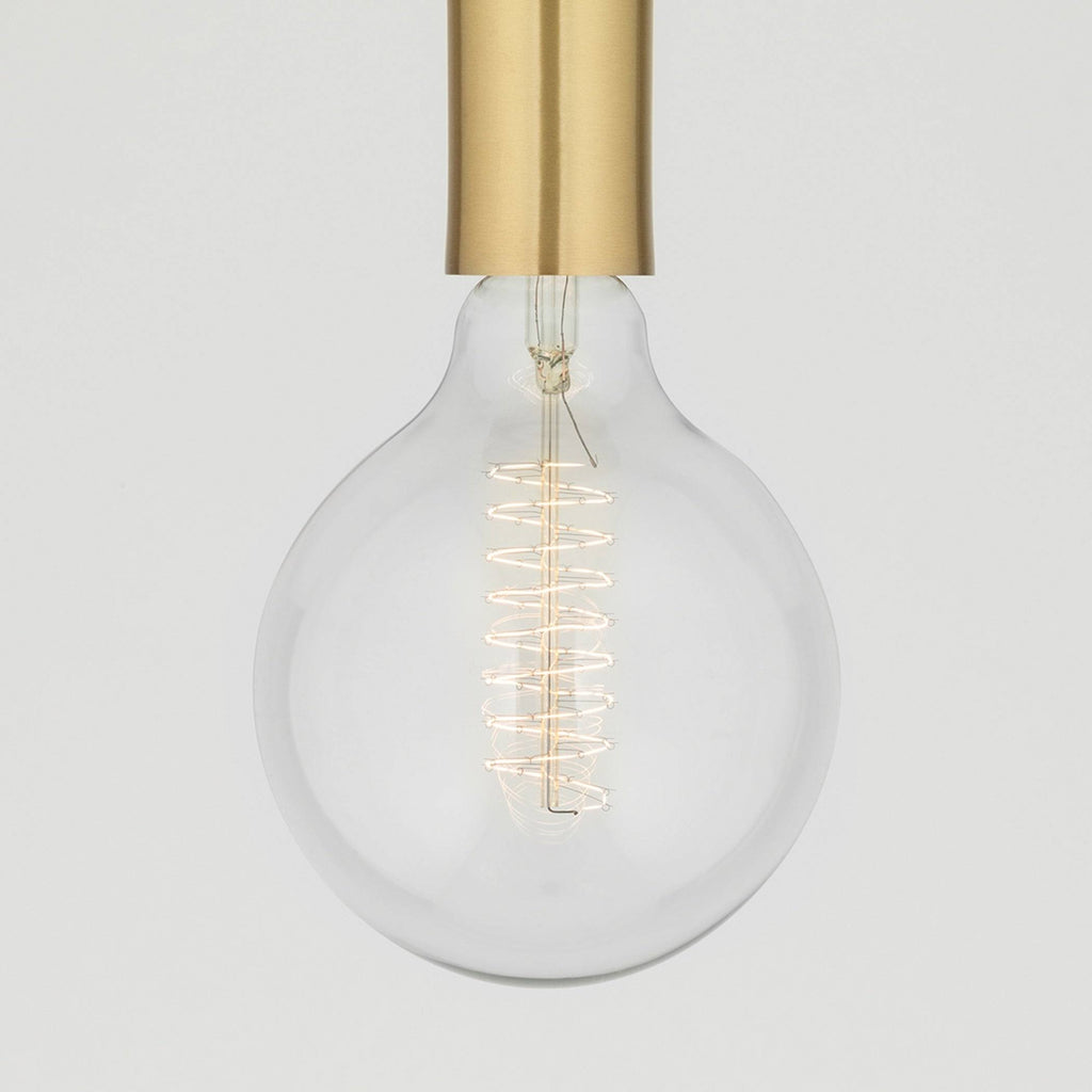 1 Light Large Flush Mount Aged Brass/Black R687450