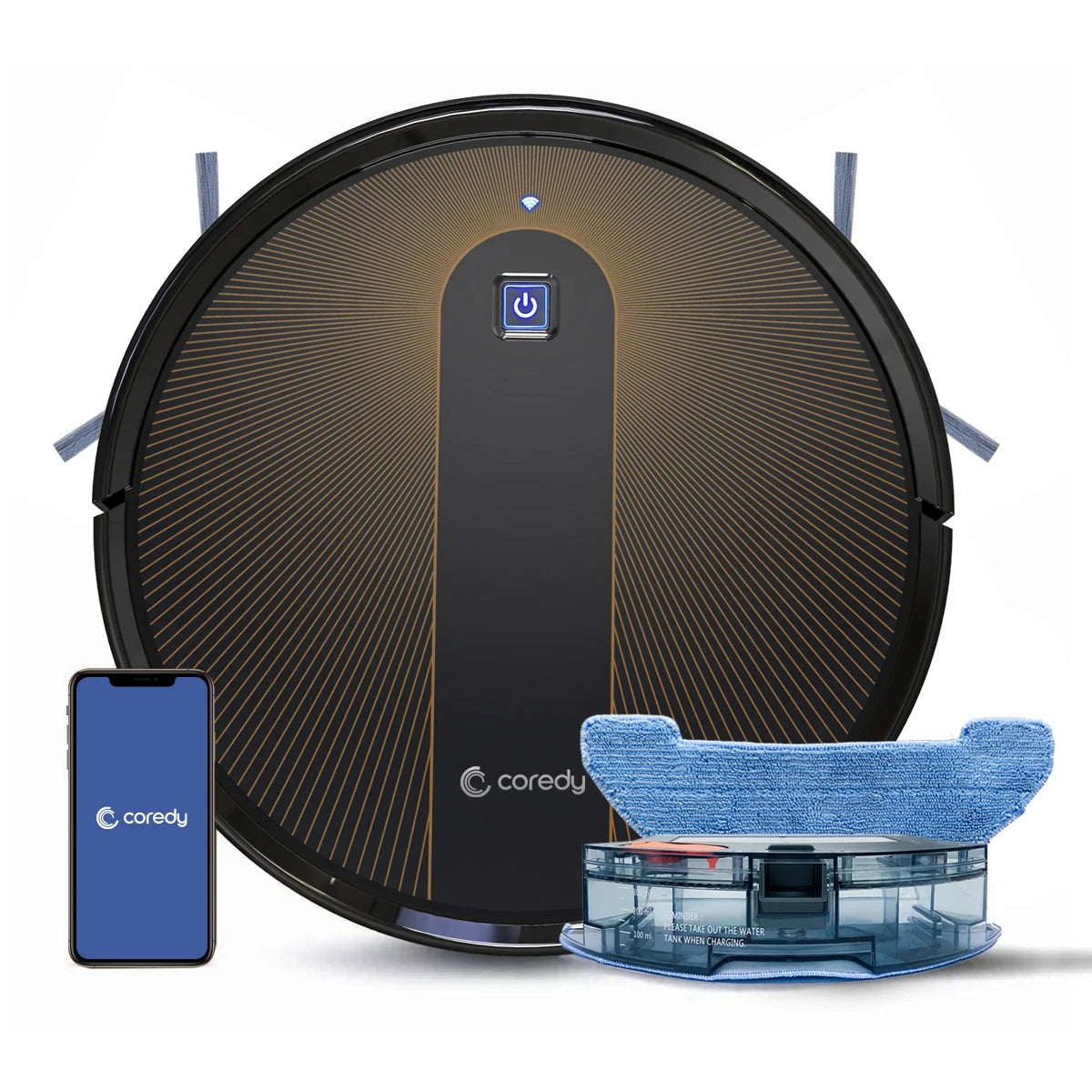Robot Vacuum Cleaner and Mop, 2200Pa Suction P99302