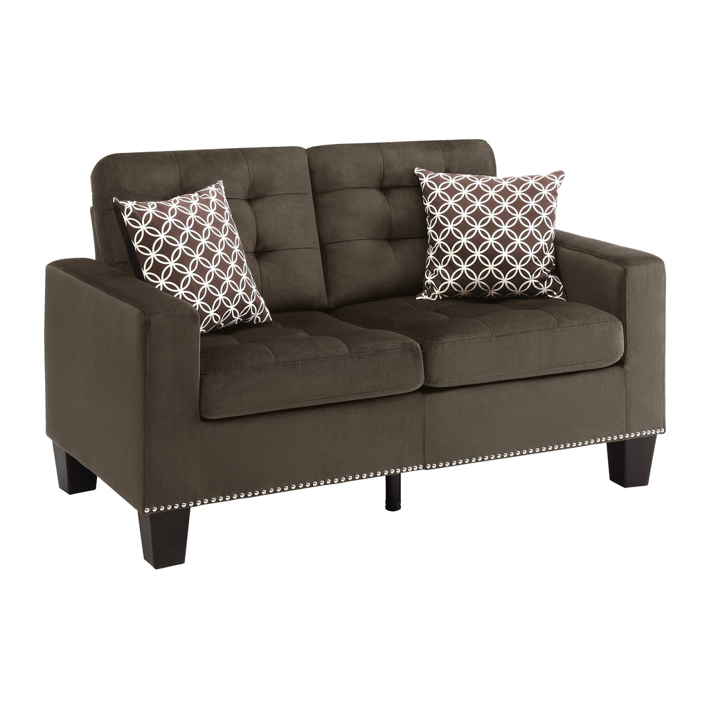 Brown Loveseat V127082