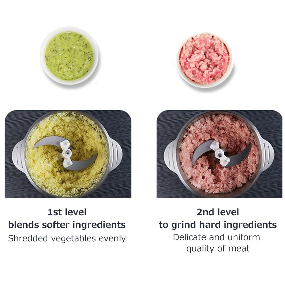 250W Electric Meat Grinder with 3L Stainless Steel Blender M8447
