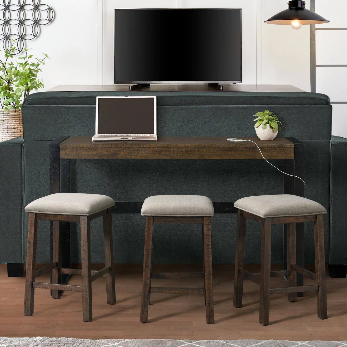 Walnut Bar Table Set I9068
