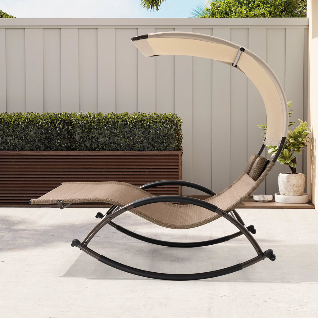 Brown Outdoor Double Chaise Lounge D91733