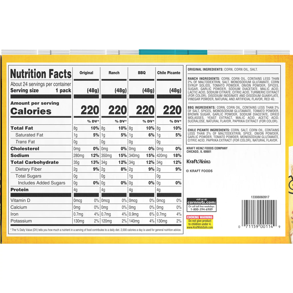 Crunchy Corn Kernels Variety Pack, 24 ct, 1.7 oz Packs O2921
