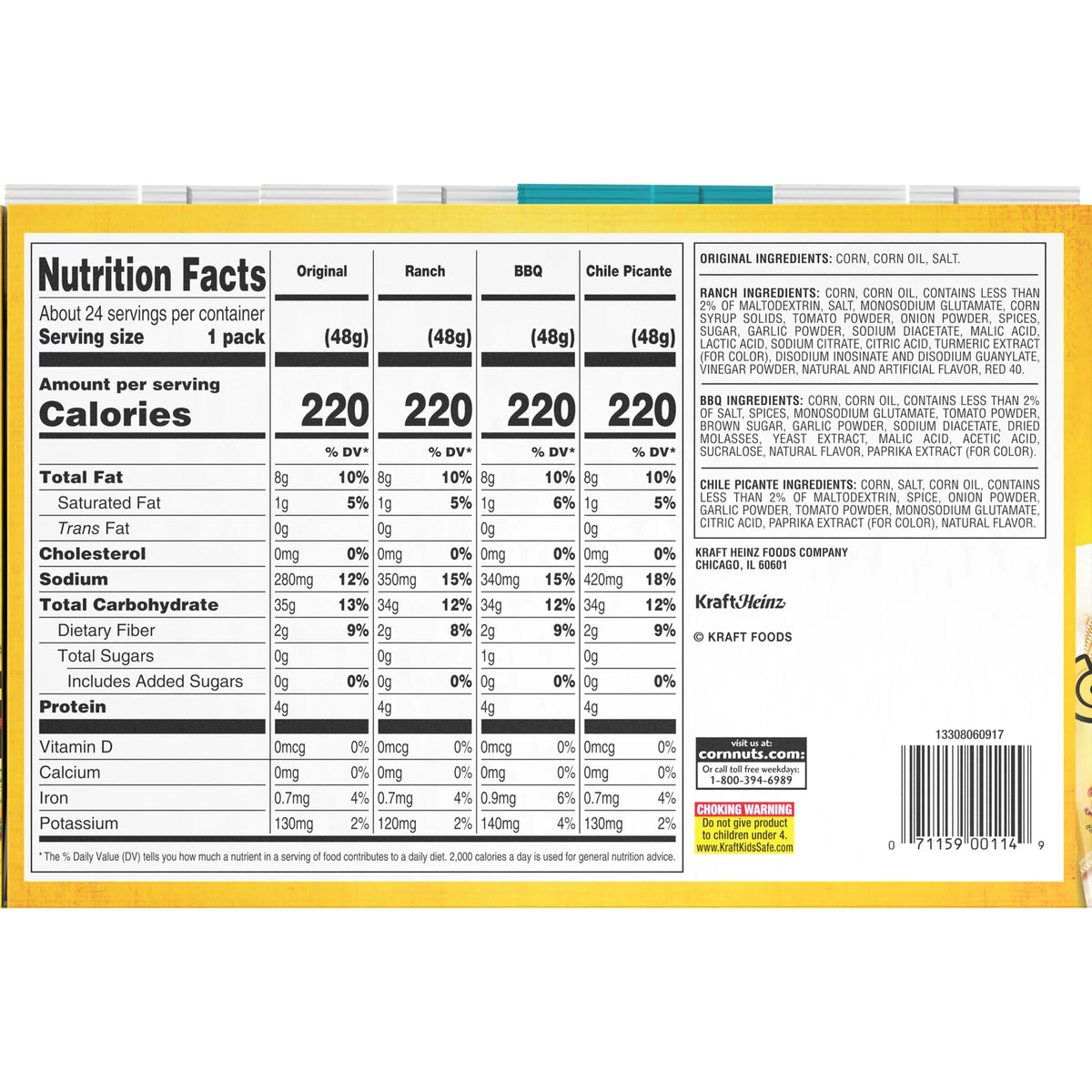 Crunchy Corn Kernels Variety Pack, 24 ct, 1.7 oz Packs O2921
