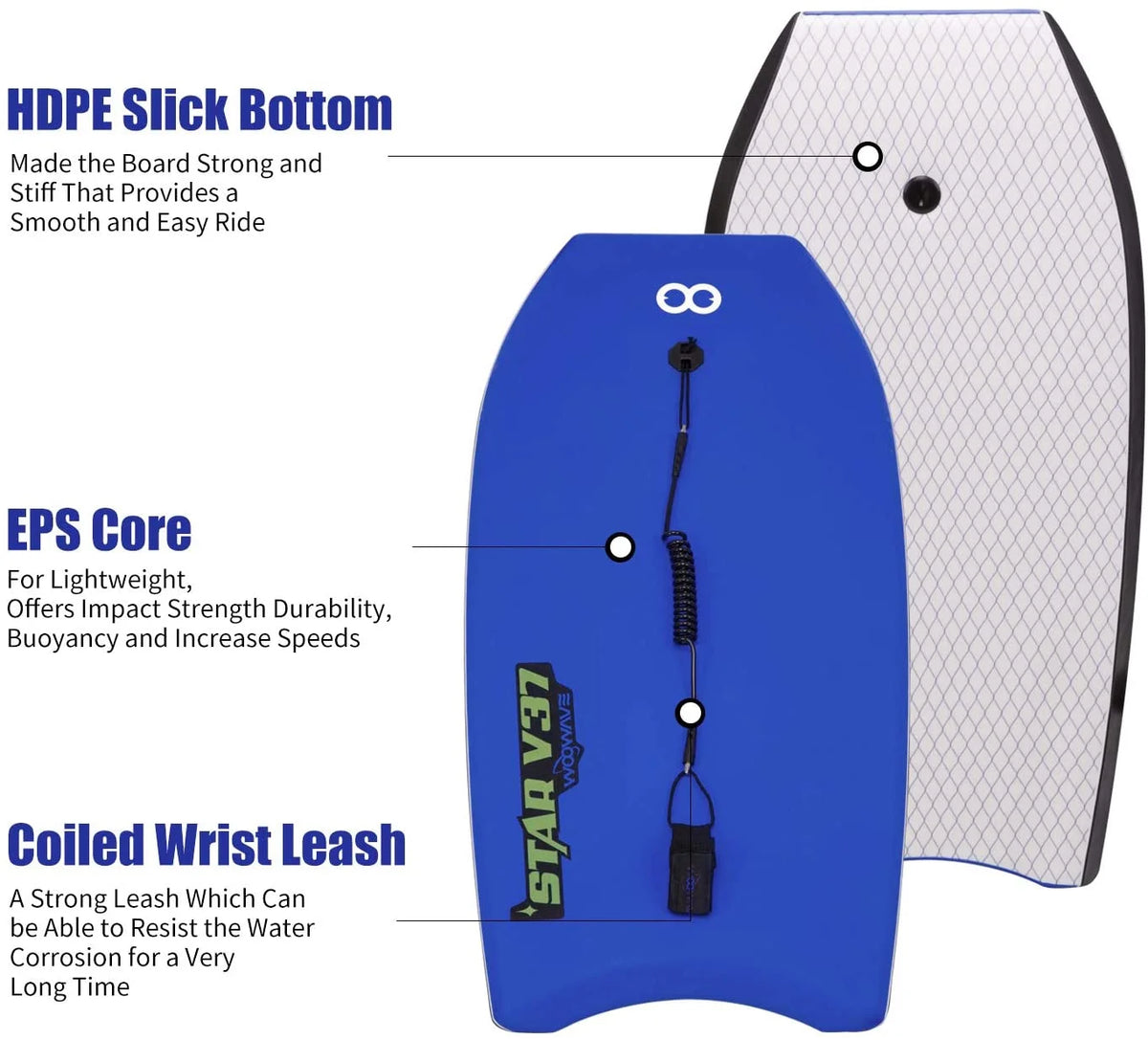 IXPE Bodyboard with Wrist Leash Z19561