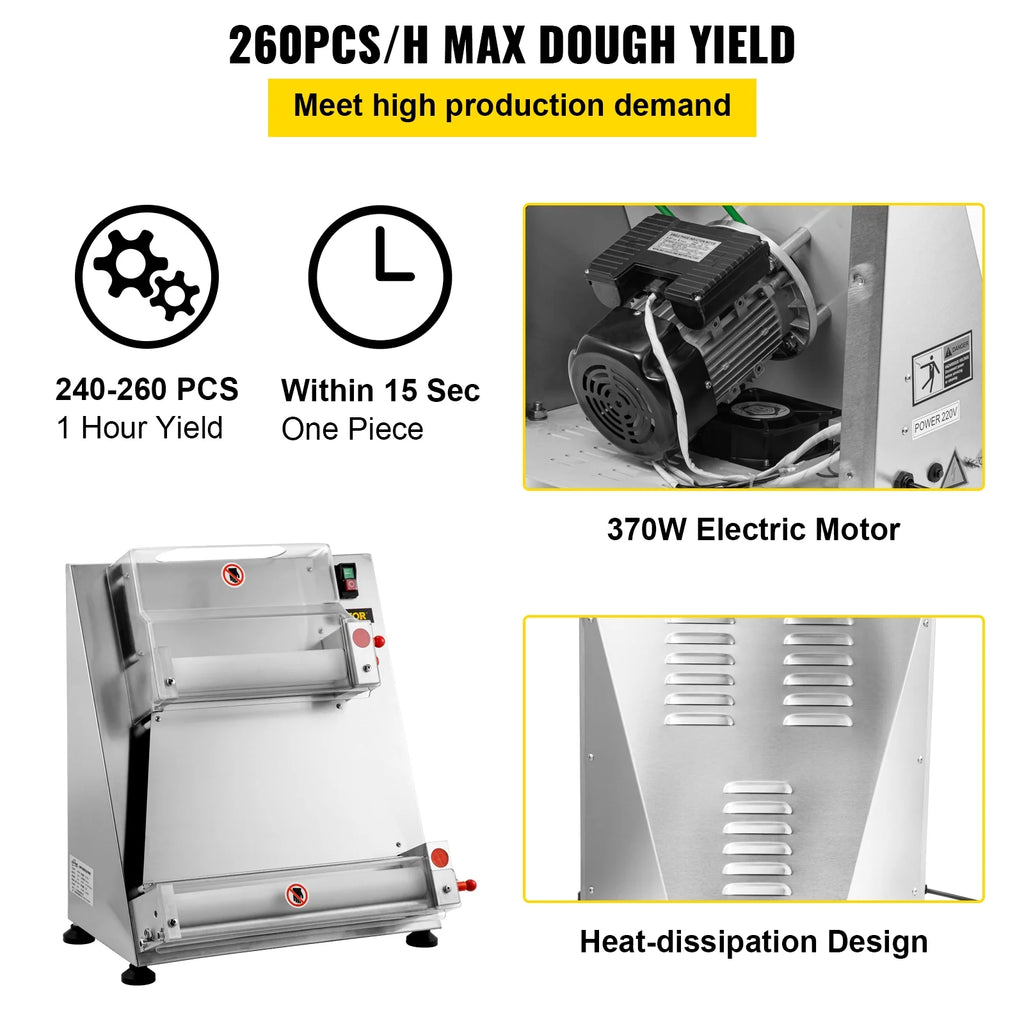Electric Pizza Dough Roller Machine 15.7inch 370W L94081