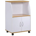 White Microwave Kitchen Cart R555801