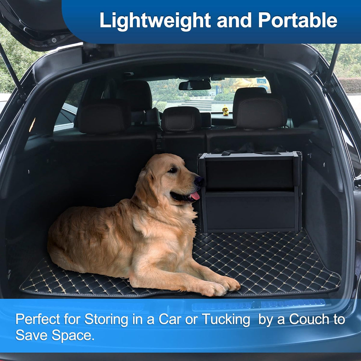 Foldable Aluminum 5 Step Nonslip Dog Stairs G627